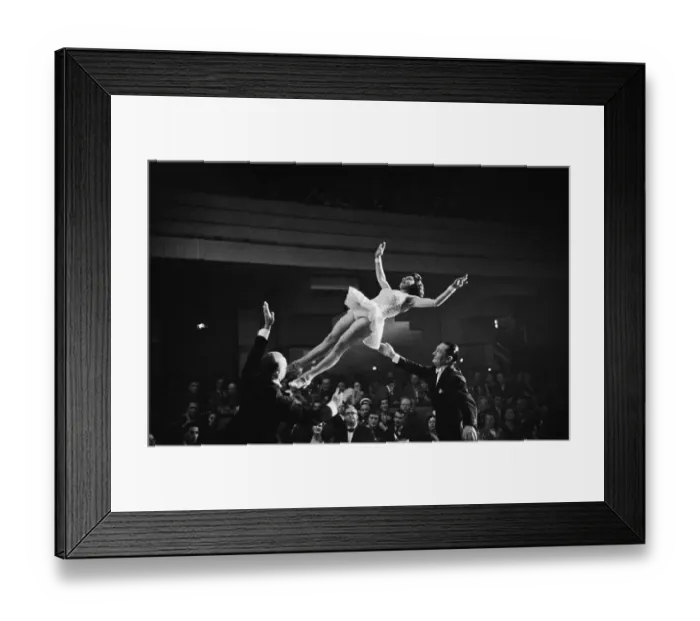 Framed Print : Ooh La La. A lively dance act at a French nightclub, circa 1952
