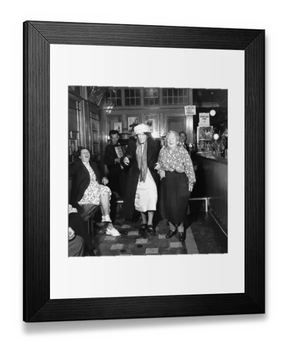 Framed Print : Knees-Up. A couple of elderly women taking to the floor Framed Print : Knees-Up. A couple of elderly women taking to the floor