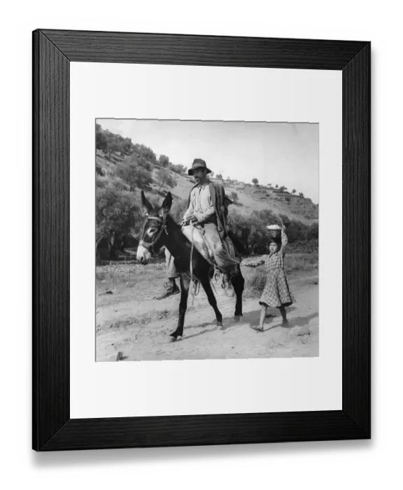 Framed Print : Riding On Donkey Framed Print : Riding On Donkey