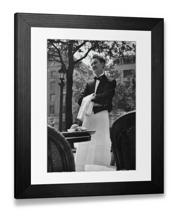Framed Print : Parisian Waiter Framed Print : Parisian Waiter