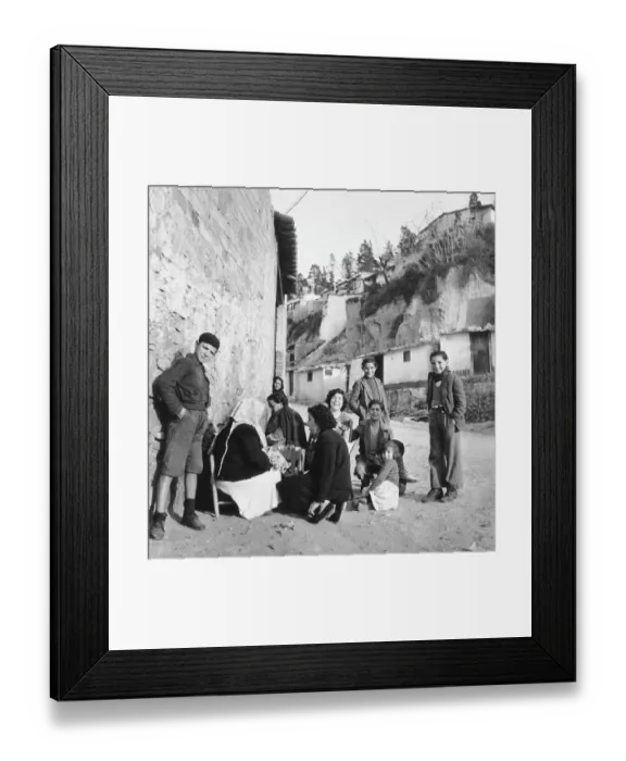 Framed Print : Barcelona. A group of women and children in Barcelona, 14th April 1951 Framed Print : Barcelona. A group of women and children in Barcelona, 14th April 1951