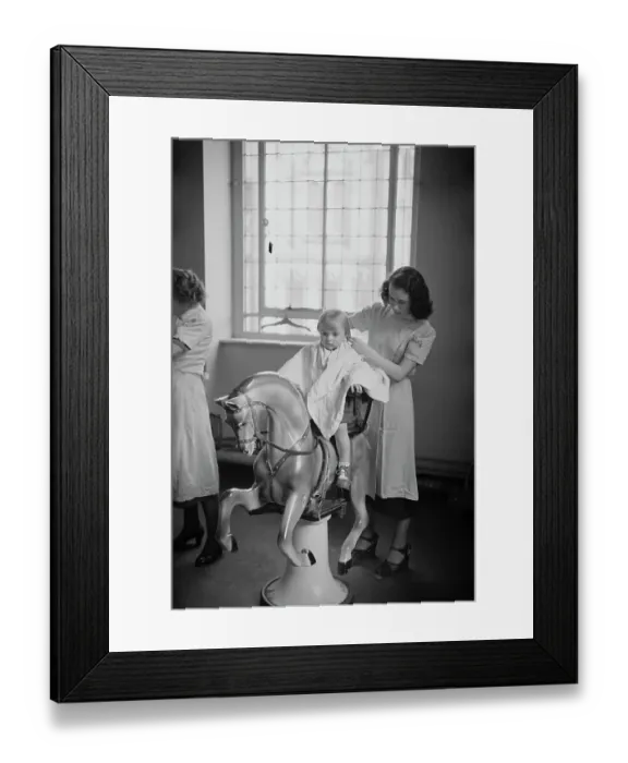 Framed Print : Children's Hairdressing Framed Print : Children's Hairdressing