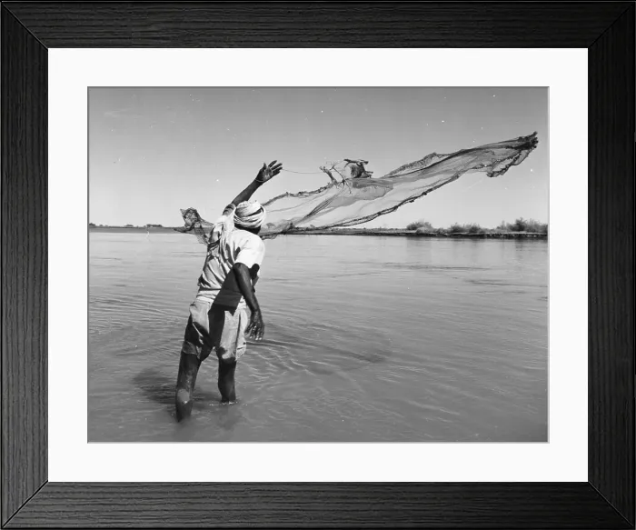 Framed Print : Sudanese Fisherman