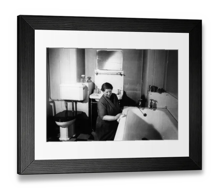 Framed Print : Cleaning Bathroom Framed Print : Cleaning Bathroom