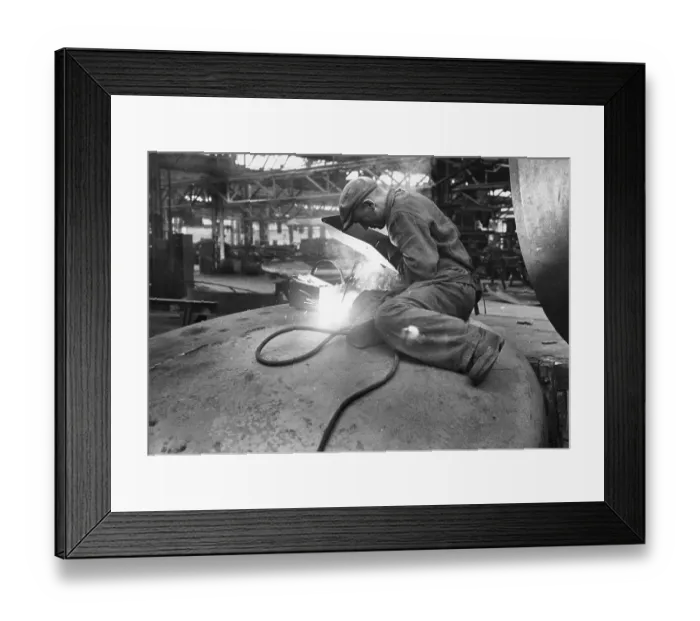 Framed Print : Welder. A welder at work in Poland. Original Publication Framed Print : Welder. A welder at work in Poland. Original Publication