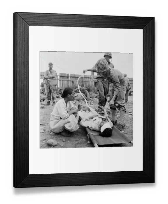 Framed Print : Dressing Wounds