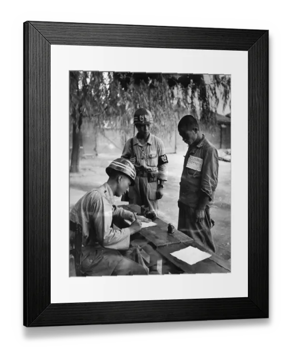 Framed Print : Registering POW Framed Print : Registering POW
