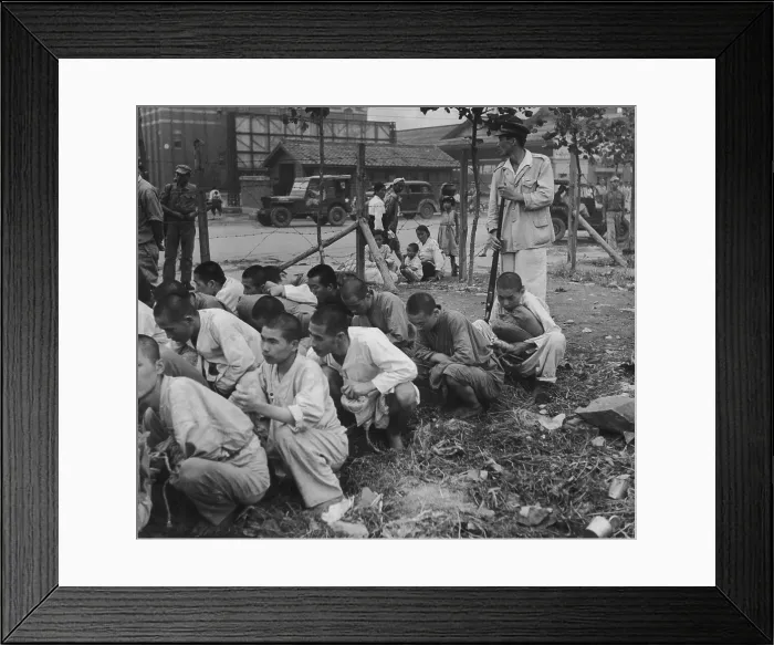 Framed Print : Internees In Busan Framed Print : Internees In Busan