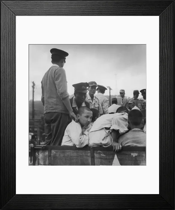 Framed Print : Internees In Truck Framed Print : Internees In Truck
