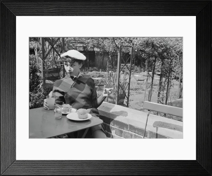 Framed Print : Audrey Hepburn At Kew Gardens Framed Print : Audrey Hepburn At Kew Gardens