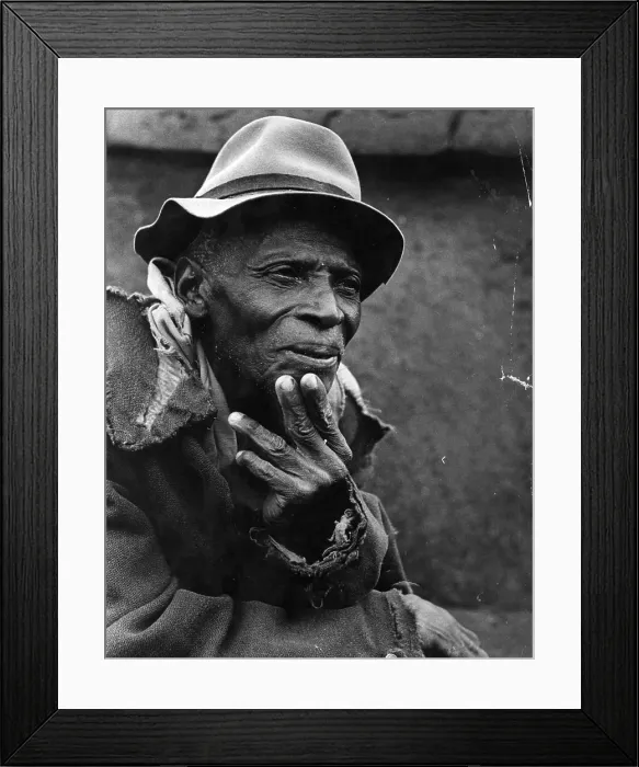 Framed Print : Tribesman. 29th April 1950: A subject of Chief Seretse Khana attends a Framed Print : Tribesman. 29th April 1950: A subject of Chief Seretse Khana attends a