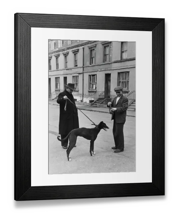 Framed Print : Two Men And A Dog Framed Print : Two Men And A Dog