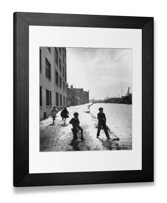 Framed Print : Dockland Children Framed Print : Dockland Children