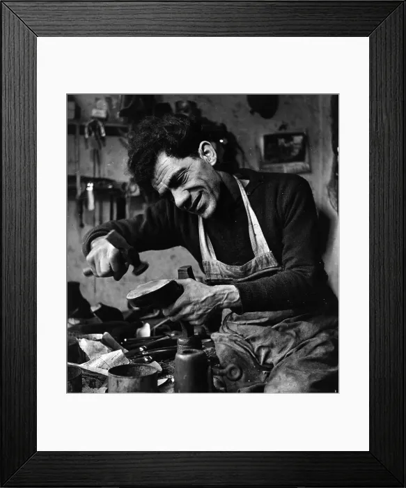 Framed Print : Cobbler Working Framed Print : Cobbler Working