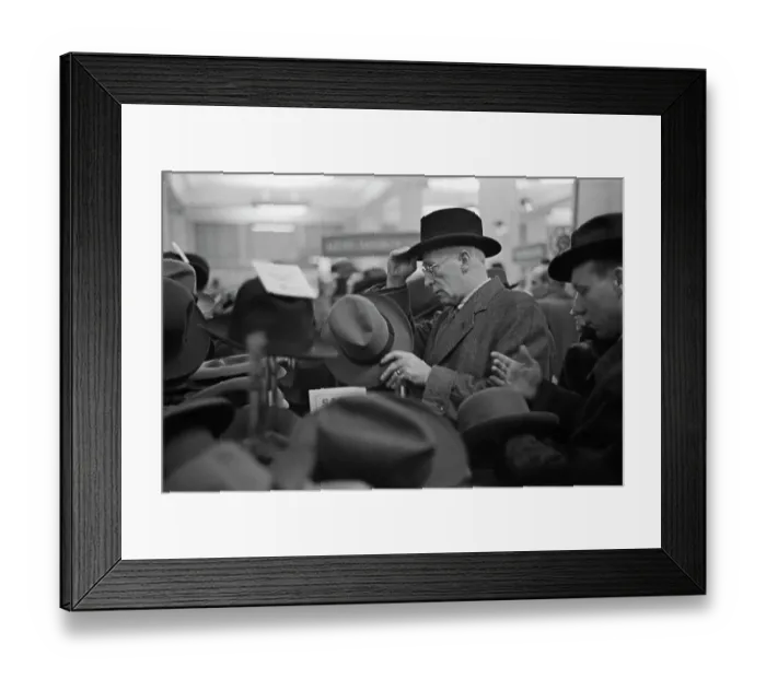 Framed Print : Department Store, Men's Hats, 1950 Framed Print : Department Store, Men's Hats, 1950