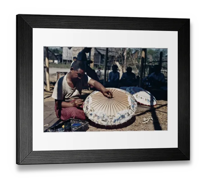 Framed Print : Parasol Maker Framed Print : Parasol Maker