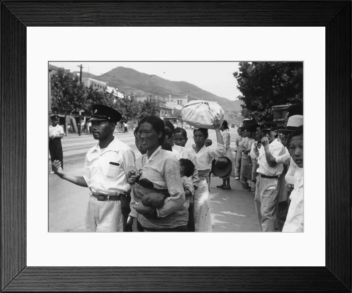 Framed Print : Korean Refugees