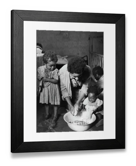 Framed Print : Helping Mum