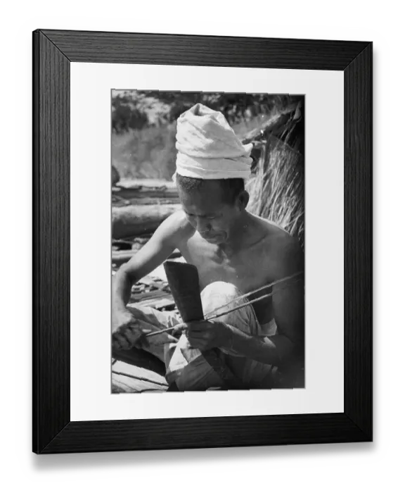 Framed Print : Bamboo Splitting Framed Print : Bamboo Splitting