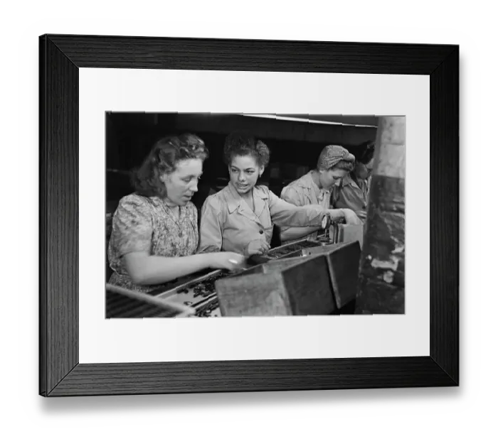 Framed Print : Factory Workers
