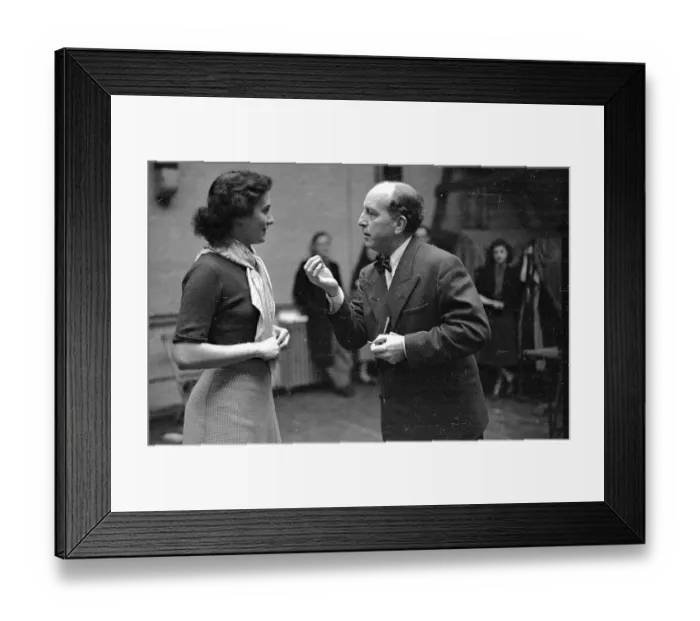 Framed Print : Producer Explains Framed Print : Producer Explains
