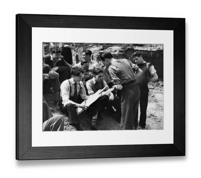 Framed Print : Bomb Site Cricket Framed Print : Bomb Site Cricket