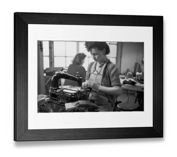 Framed Print : Machinist. 27th November 1948: A young machinist working in Leicester's Framed Print : Machinist. 27th November 1948: A young machinist working in Leicester's