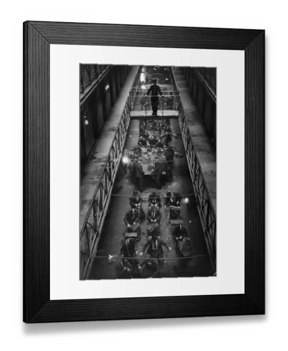 Framed Print : Sewing Mailbags