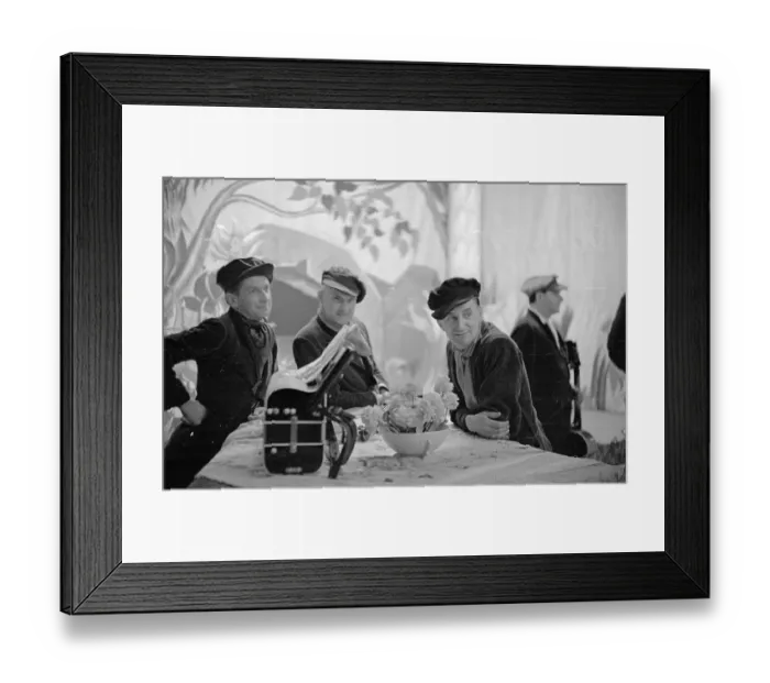 Framed Print : Accordion. 31st July 1948: An accordion sits on a cafe table Framed Print : Accordion. 31st July 1948: An accordion sits on a cafe table