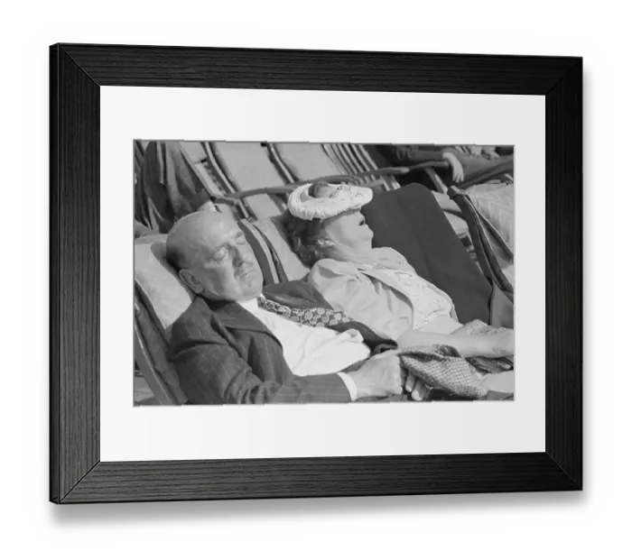 Framed Print : Deckchair Doze Framed Print : Deckchair Doze