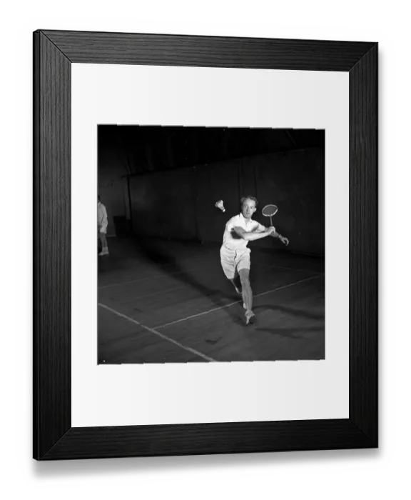 Framed Print : Paul Holm. 27th March 1948: Badminton player Paul Holm Framed Print : Paul Holm. 27th March 1948: Badminton player Paul Holm