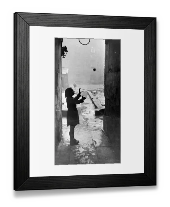 Framed Print : Gorbals Ball Game Framed Print : Gorbals Ball Game
