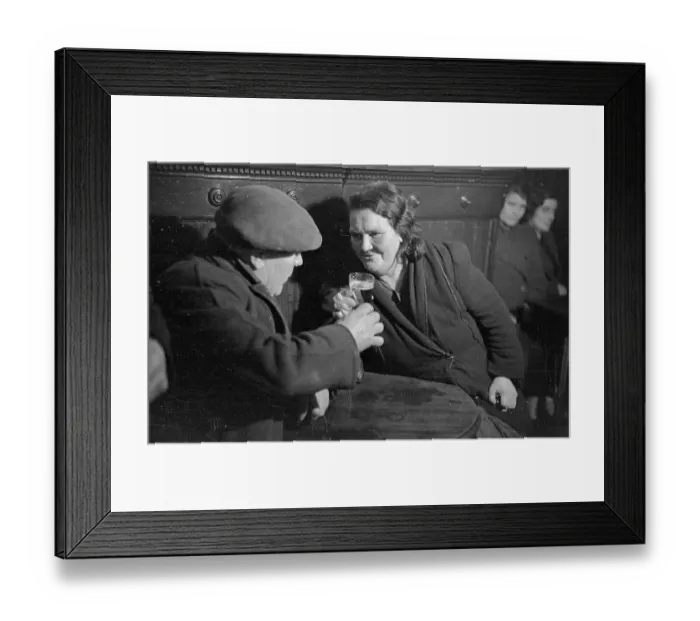 Framed Print : Cheers. 31st January 1948: Glaswegians in a pub in the Gorbals; at the Framed Print : Cheers. 31st January 1948: Glaswegians in a pub in the Gorbals; at the