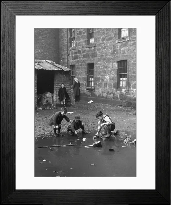 Framed Print : Gorbals Playground Framed Print : Gorbals Playground