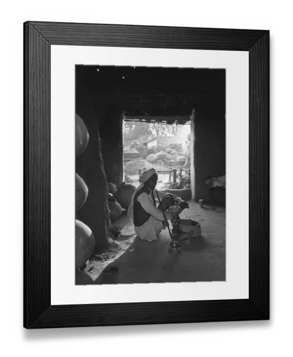 Framed Print : Potter In India