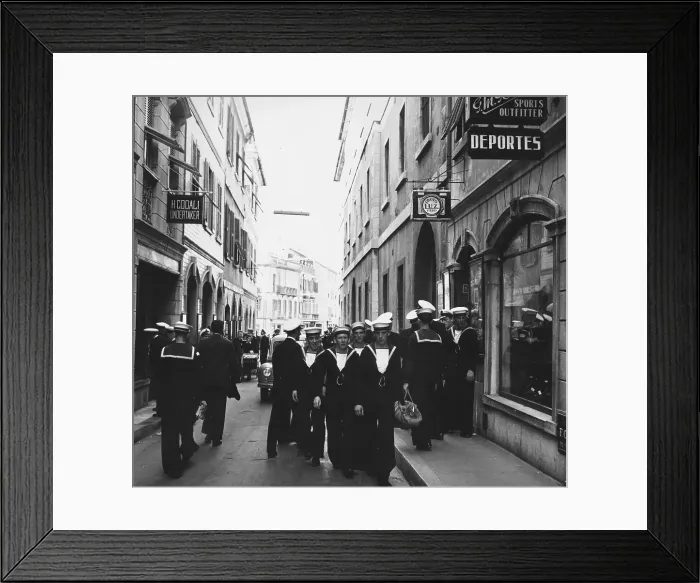 Framed Print : Sailors In Gibraltar Framed Print : Sailors In Gibraltar