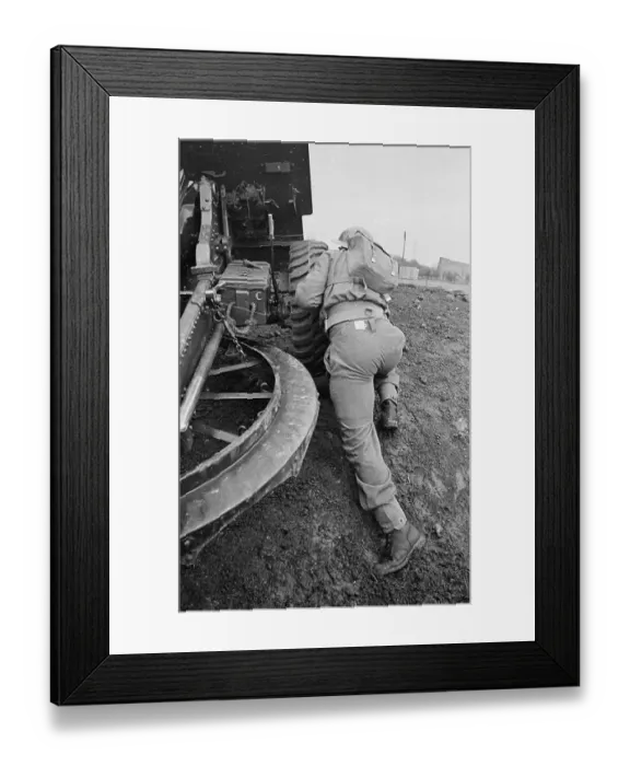 Framed Print : Pushing The Gun Framed Print : Pushing The Gun