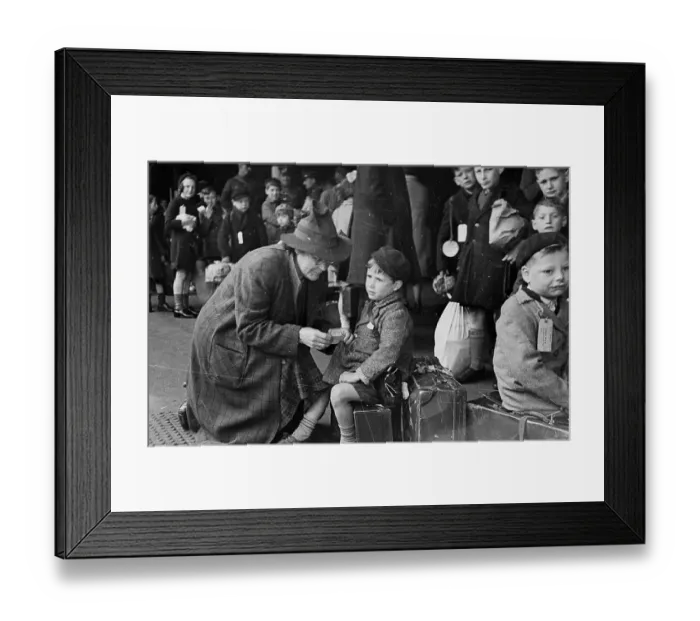 Framed Print : Young Evacuees Framed Print : Young Evacuees