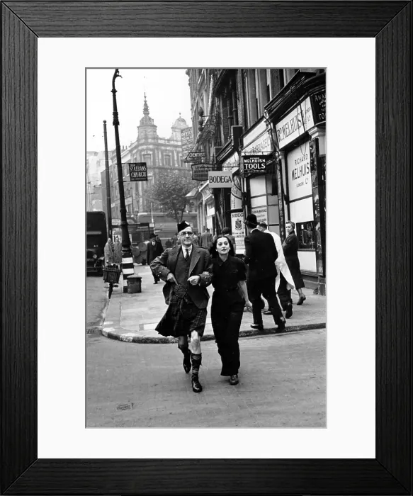 Framed Print : Couple Crossing Framed Print : Couple Crossing