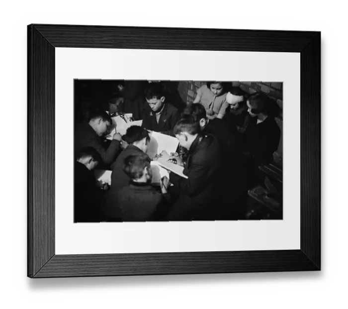 Framed Print : Art Class During The Blitz Framed Print : Art Class During The Blitz