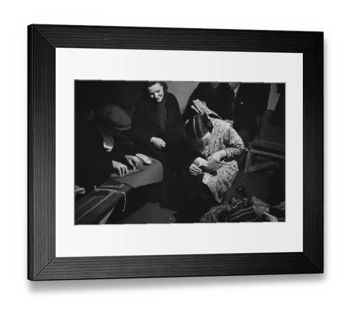 Framed Print : Sewing Lesson During The Blitz