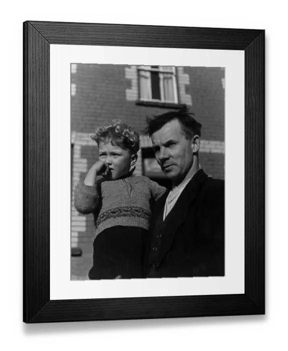 Framed Print : Concerned Father