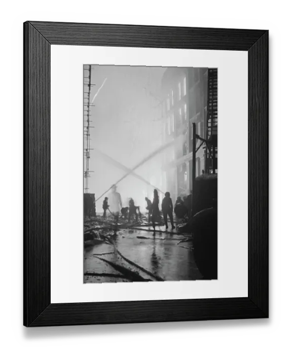 Framed Print : Firefighting During The Blitz