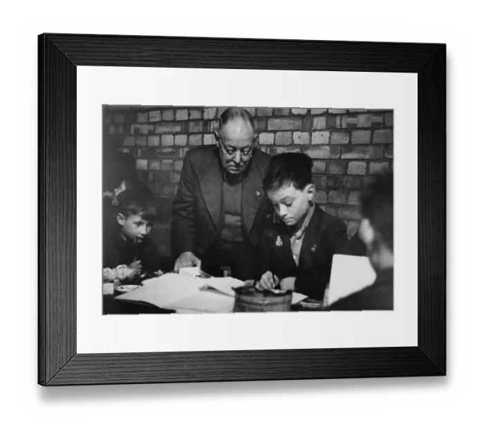 Framed Print : Boys In Air Raid Shelter Framed Print : Boys In Air Raid Shelter