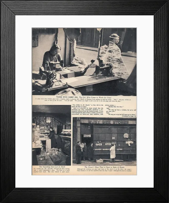 Framed Print : Picture Post Blitz Article Framed Print : Picture Post Blitz Article