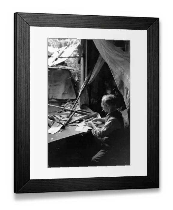 Framed Print : In Wrecked House