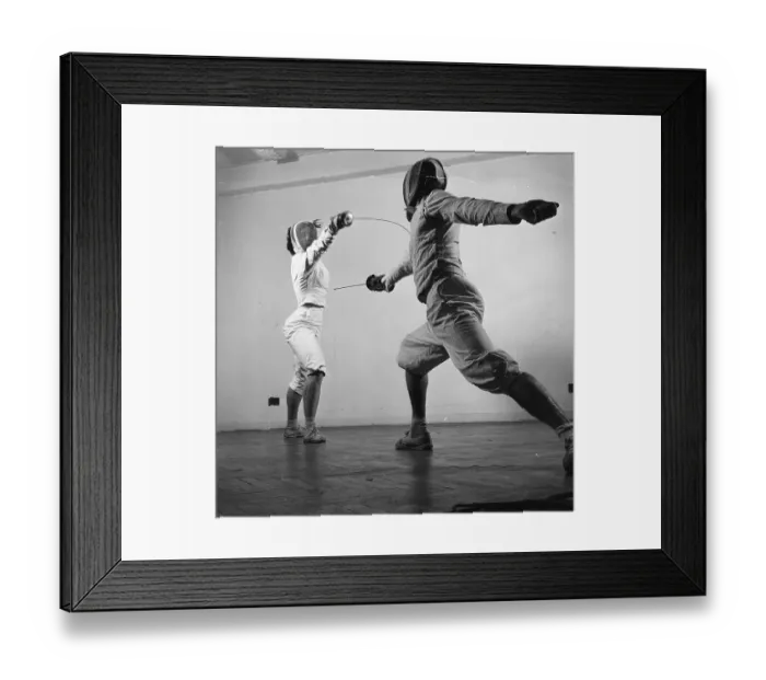 Framed Print : Fencers Training