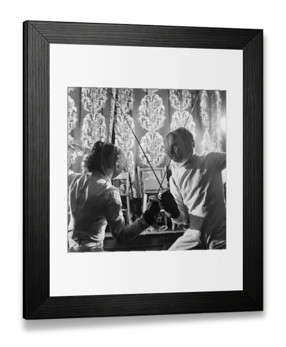 Framed Print : Fencers Train