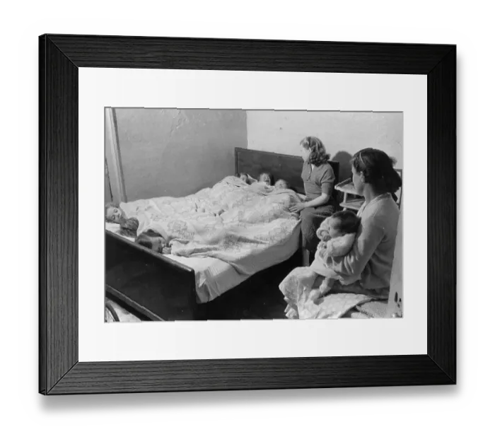 Framed Print : Six In A Bed