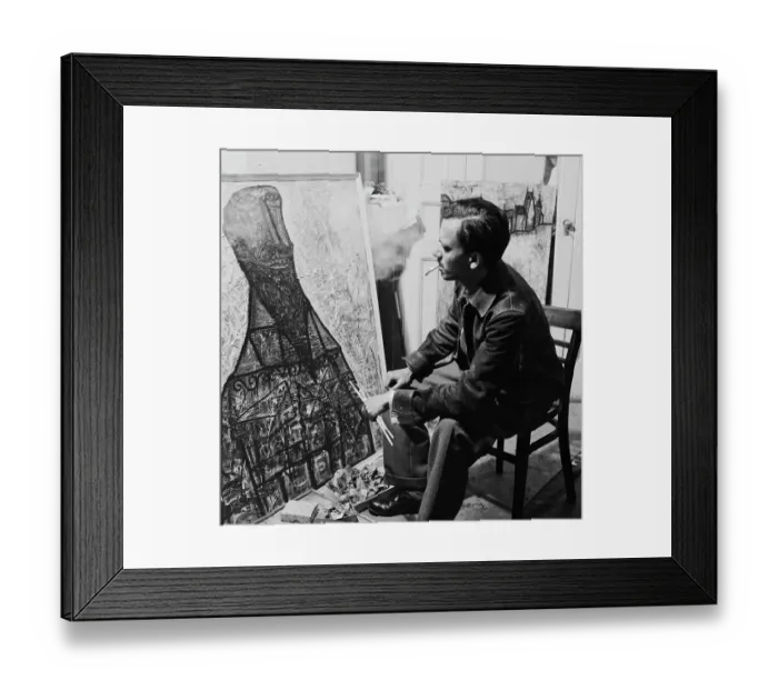 Framed Print : F. N. Souza In Studio Framed Print : F. N. Souza In Studio